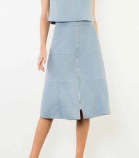 THML Shay Suede Zipper Skirt
