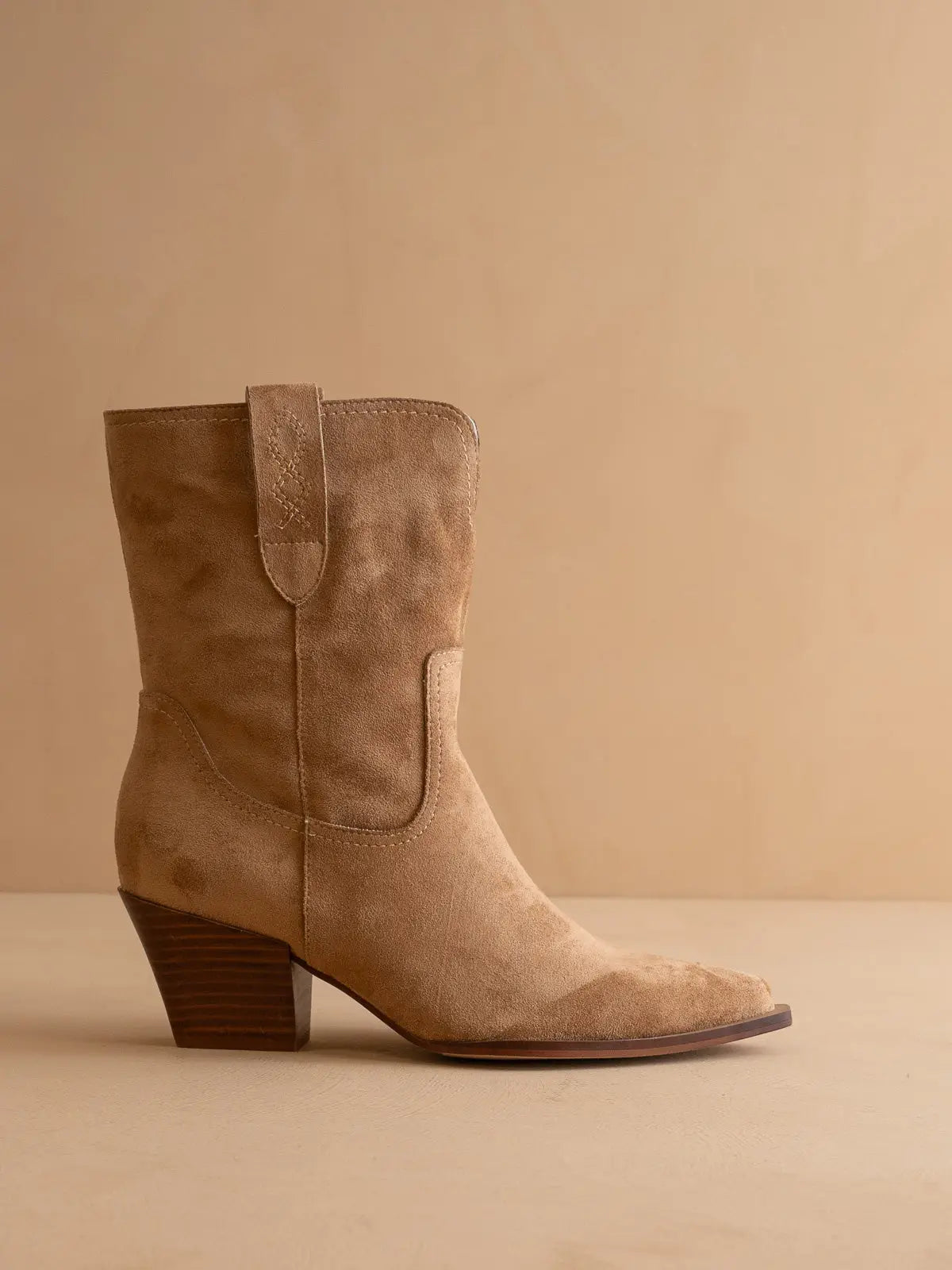 Trudy Mid-Calf Boot in Latte