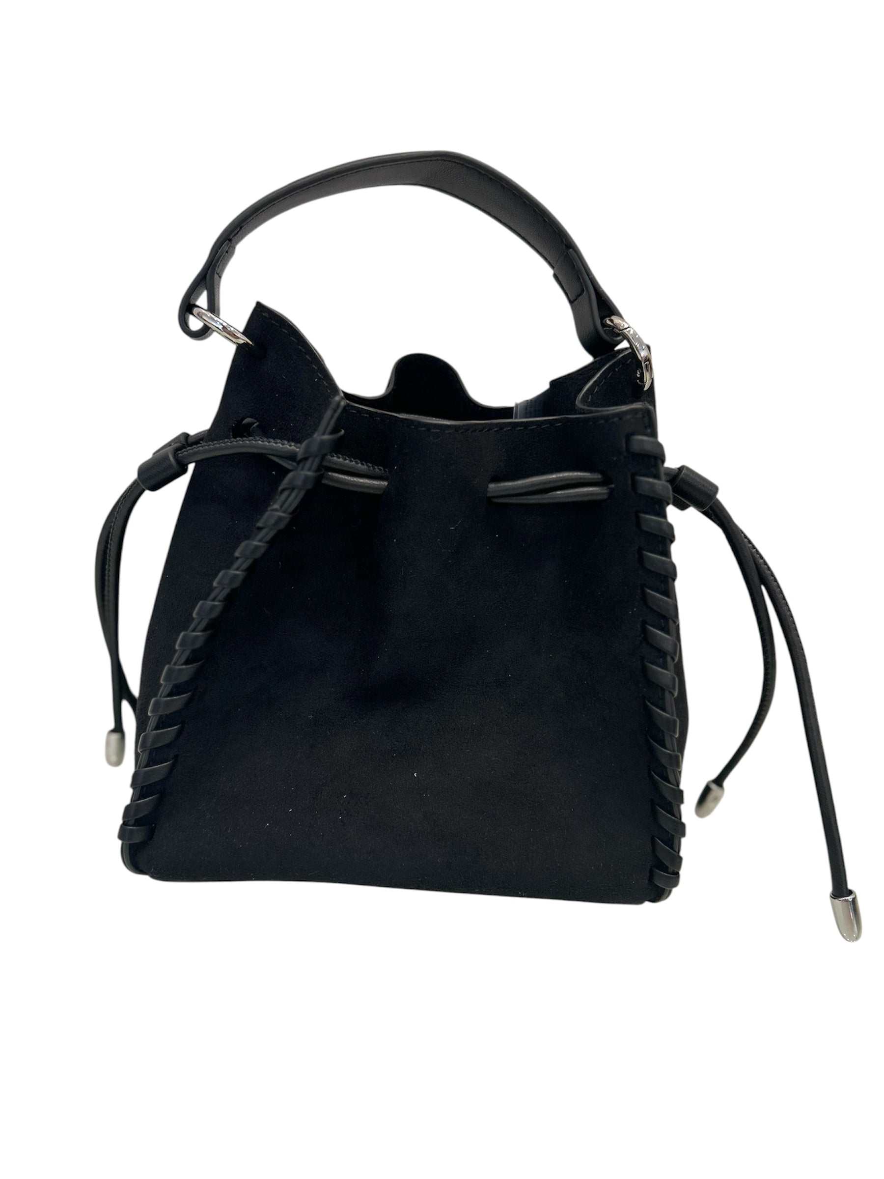 REMI/REID Fallon Mini Faux Suede Purse in Black
