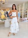 Lusana Oliver Embroidered Poplin Skirt