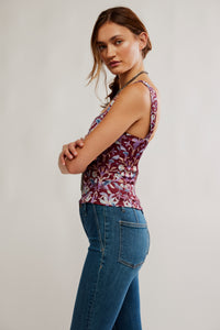 Free People Grace Corset in Cabernet Combo