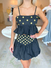 Charlotte Metallic Eyelet Skirt Set