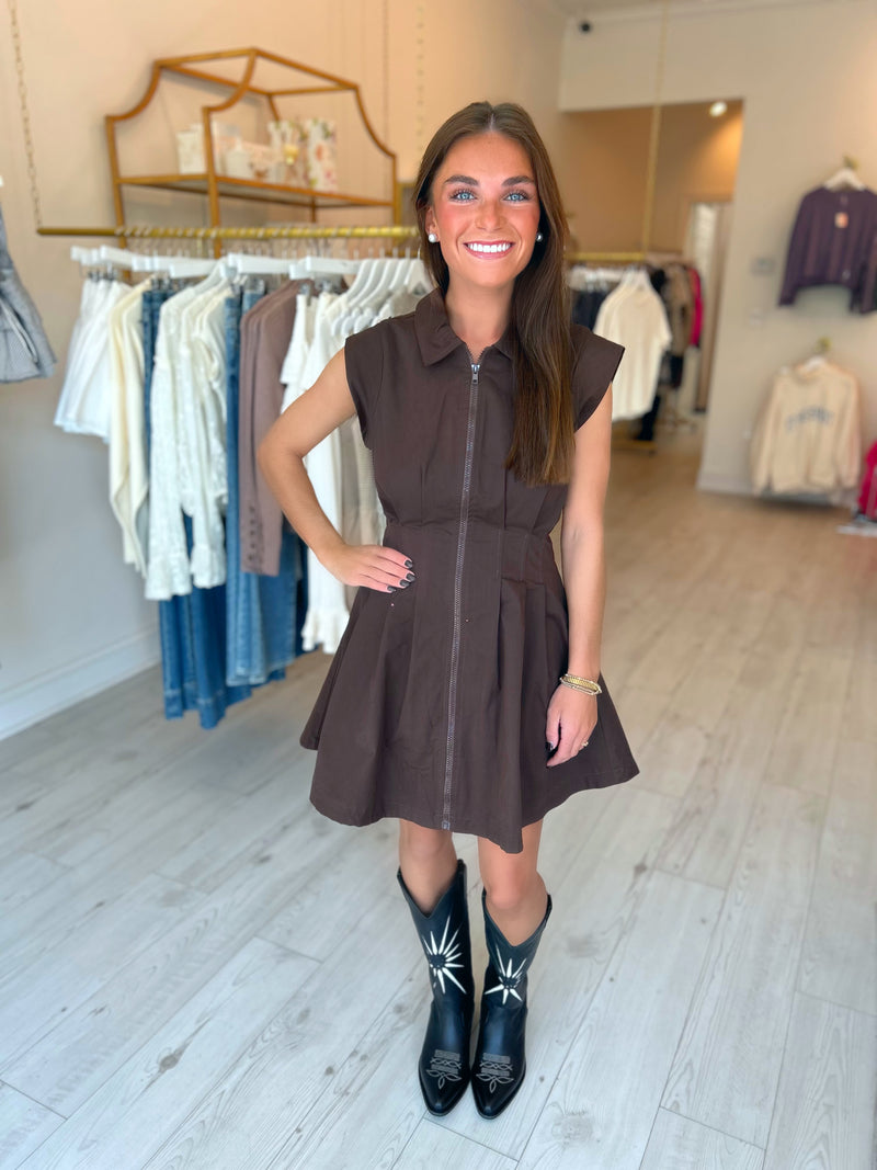 Dottie Pleated Mini Dress