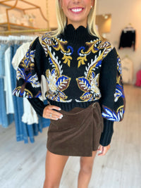 Farm Rio Arabesque Paradise Knit Sweater