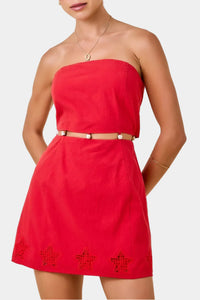 Junie Strapless Cut Out Mini Dress