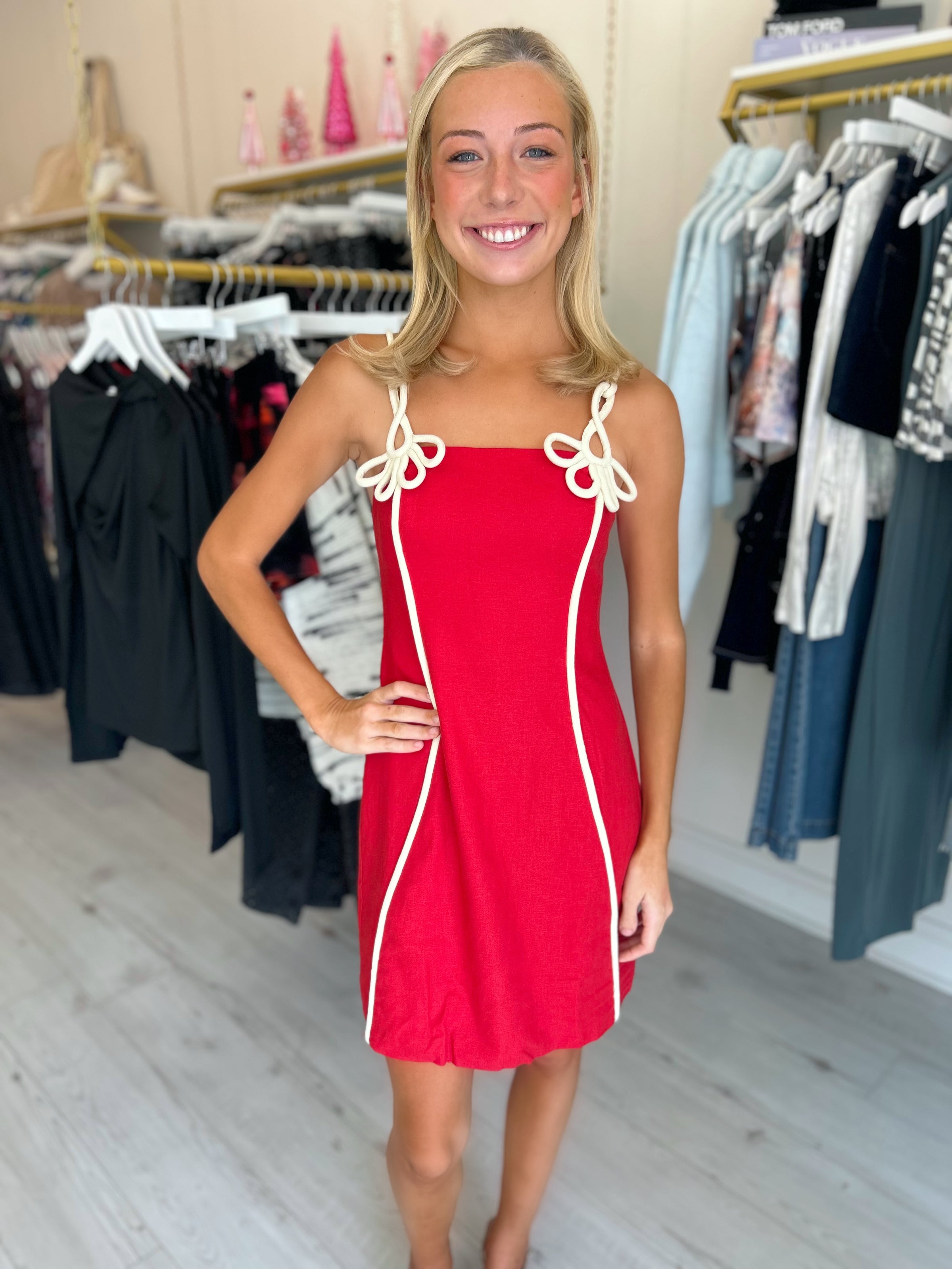 FARM RIO Red Sleeveless Mini Dress