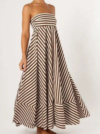 PREORDER Mikinley Strapless Striped Maxi