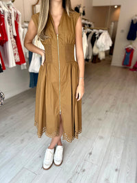 Noelle Zip Up Midi Dress