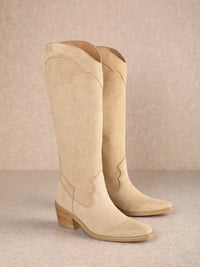 Juliette Western Tall Boots in Apricot