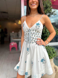 Nibi-MTK Vienna Mini Dress in Mystic Blue