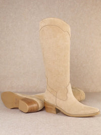 Juliette Western Tall Boots in Apricot