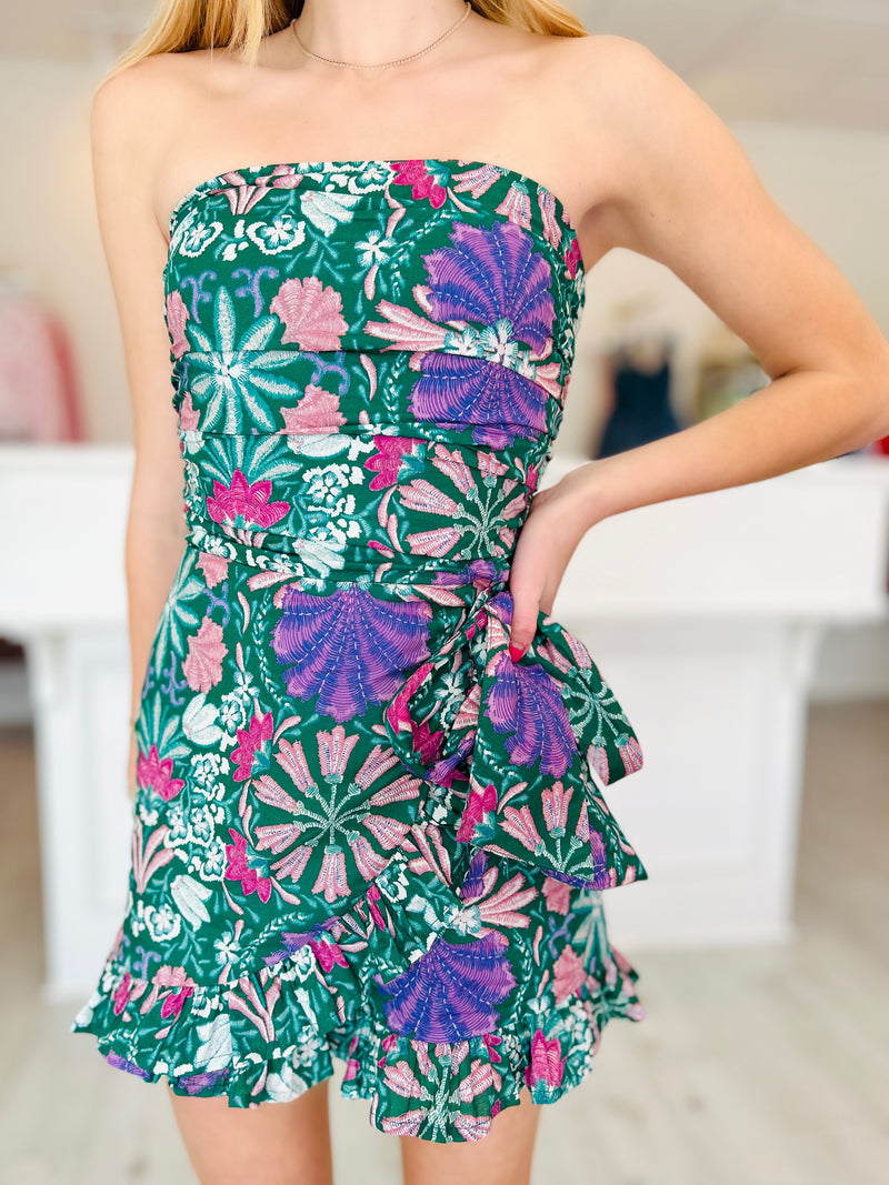 Leila Strapless Floral Romper