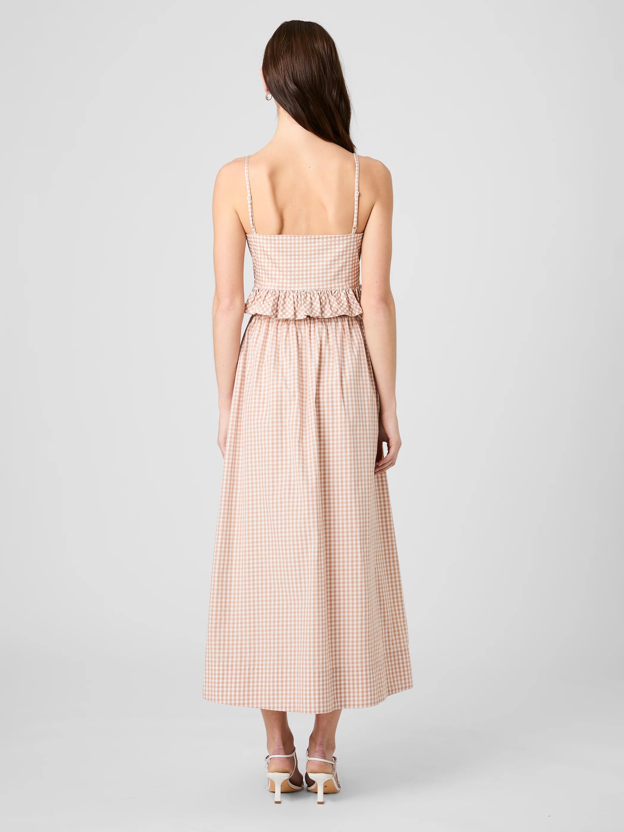French Connection Lilah Stretch Cotton Gingham Top
