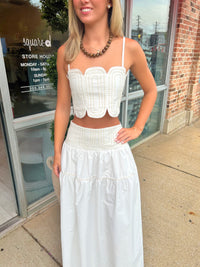 Callie Lace Trimmed Skirt Set