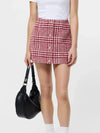 French Connection Brushed Houndstooth Mini Skirt