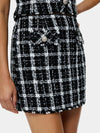 French Connection Windowpane Tweed Mini Skirt