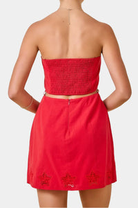 Junie Strapless Cut Out Mini Dress
