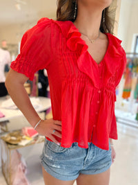 A. Ren Robine Ruffle Top