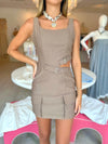 Noah Square Neck Cutout Mini Dress