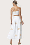 Lusana Oliver Embroidered Poplin Skirt