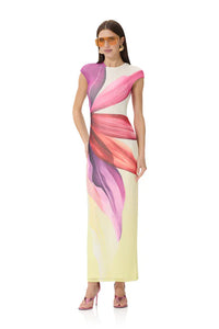 AFRM Cody Dress in Lemon Lotus