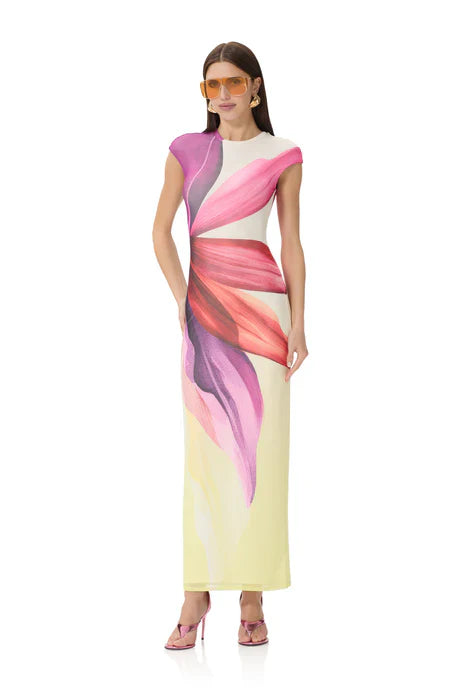 AFRM Cody Dress in Lemon Lotus