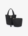 REMI/REID Joya Bucket mini faux suede in Black