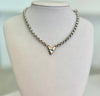 Ermine Heart Mini and Eyes Necklace