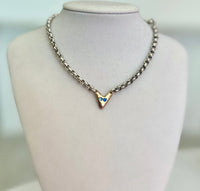 Ermine Heart Mini and Eyes Necklace