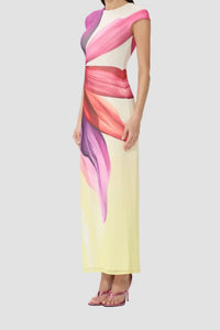 AFRM Cody Dress in Lemon Lotus