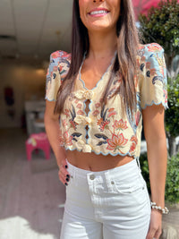 FARM RIO Boho Beauty Short Sleeve Top