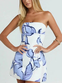 Libby Strapless Floral Mini Dress