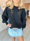 Farm Rio Lace Knit Sweater