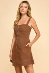 Tatum Pleated A-Line Mini Dress