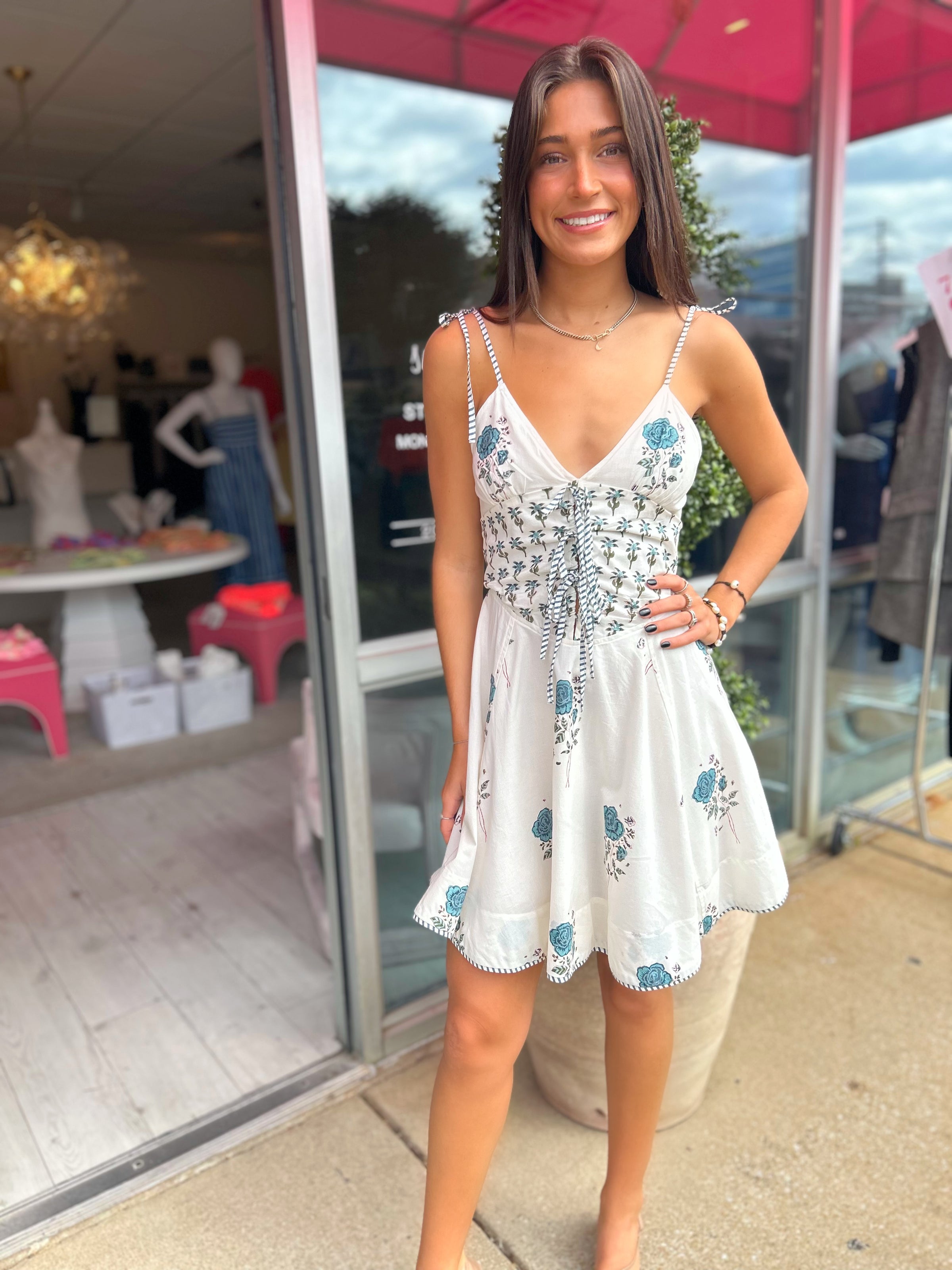 Nibi-MTK Vienna Mini Dress in Mystic Blue