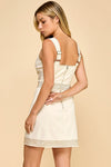 Briley Stitch Detail Square Neckline Mini Dress