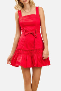 Perrie Belted Ruffle Mini Dress