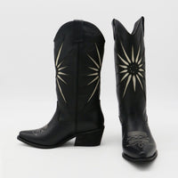 Moonrise Western Cowboy Boots in Black (PRE-ORDER)