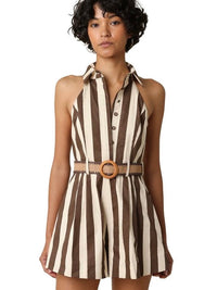 Tessa Halter Belted Romper