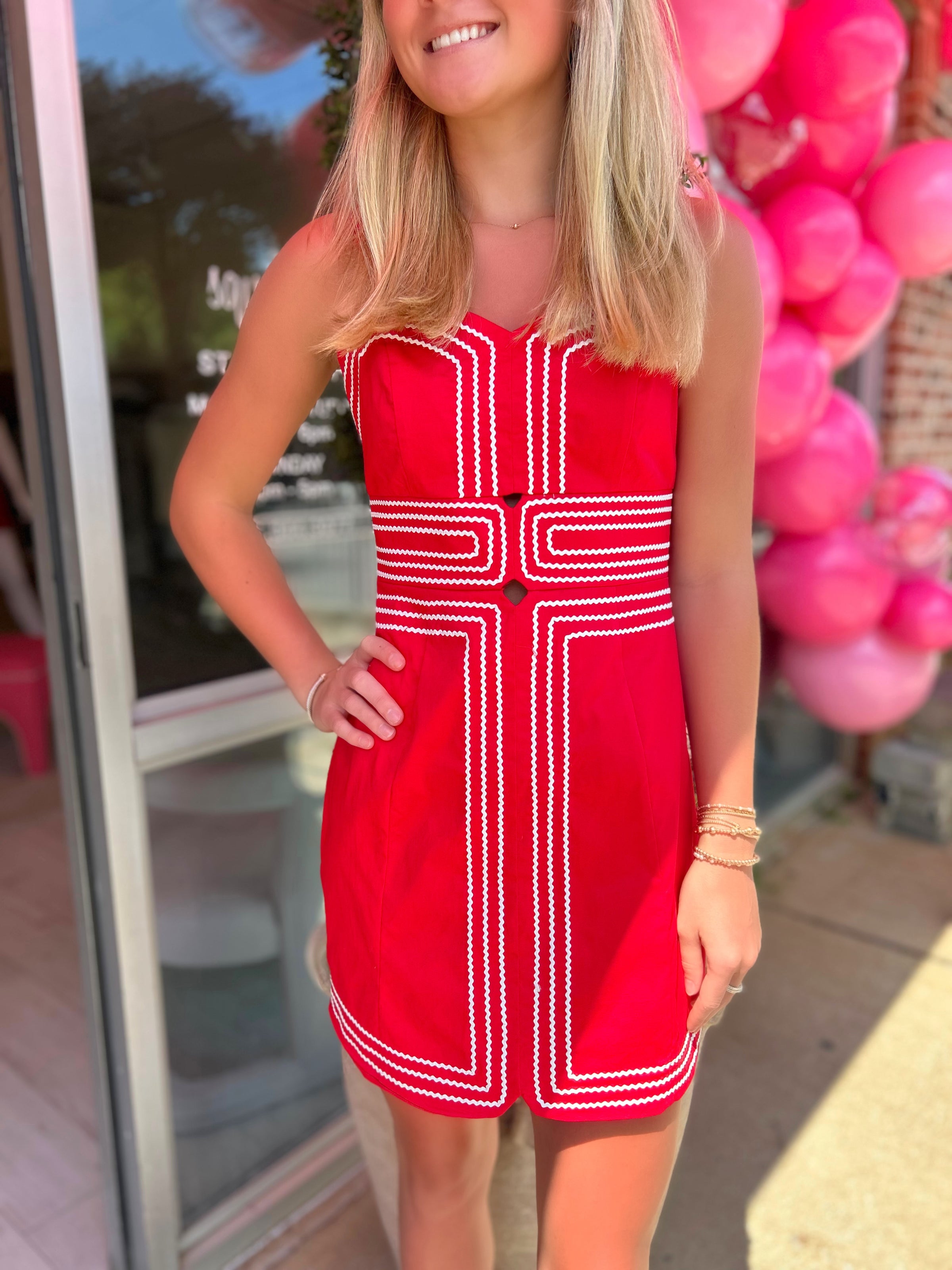 Lauren Lace Trimmed Mini Dress