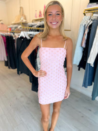 Claire Sequin Floral Mini Dress