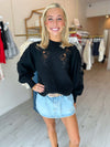 Farm Rio Lace Knit Sweater