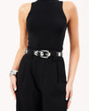 Billini Bailey Belt in Black/Silver