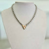 Ermine Heart Mini and Eyes Necklace