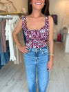 Free People Grace Corset in Cabernet Combo