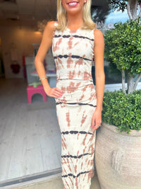 YFB Tamara Maxi Dress in Fawn Cuba Wash