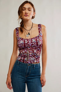 Free People Grace Corset in Cabernet Combo