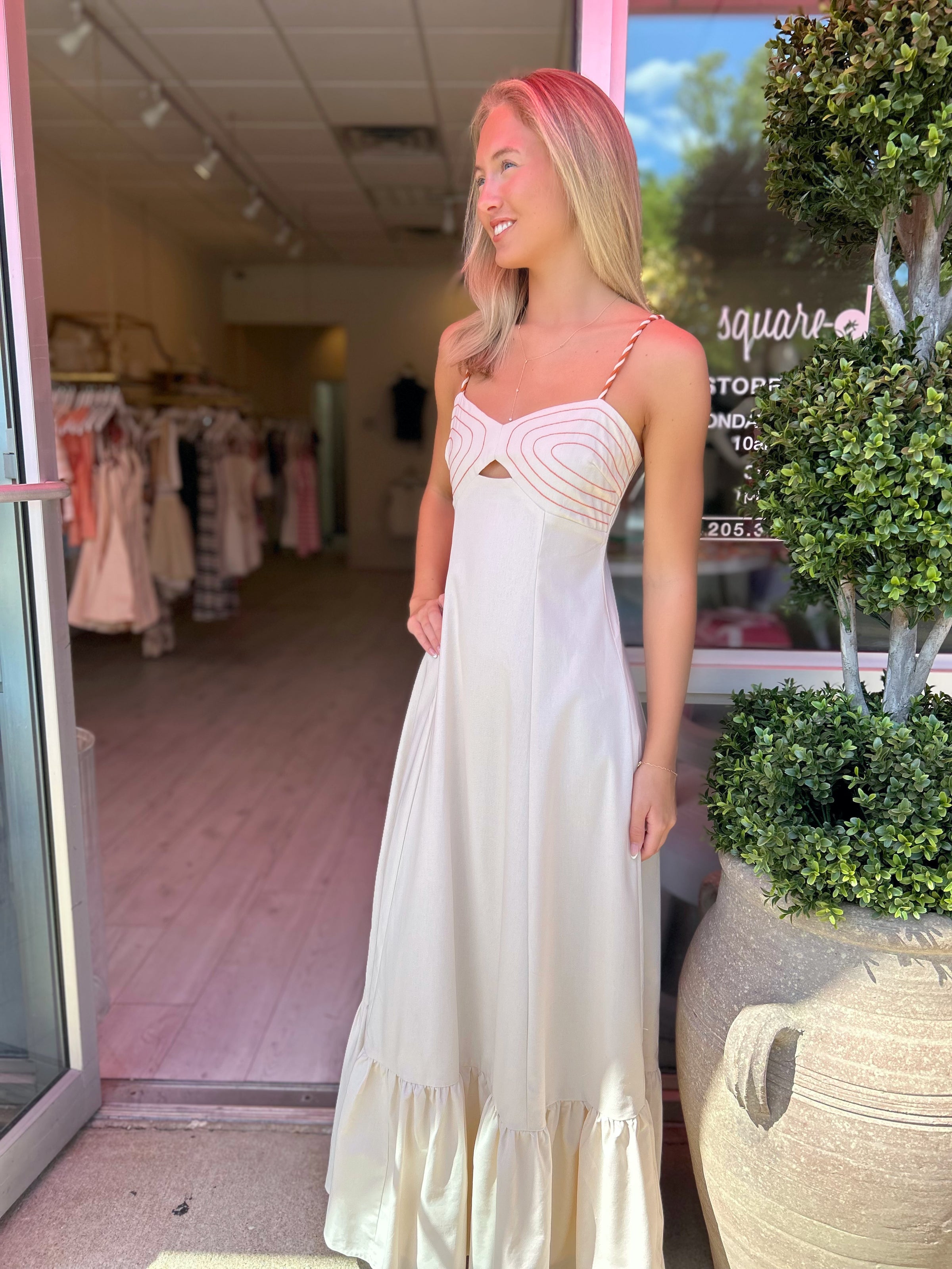 Dalia Braided Shoulder Strap Maxi