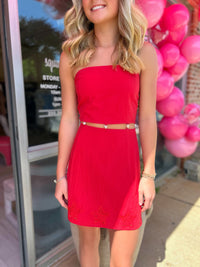 Junie Strapless Cut Out Mini Dress