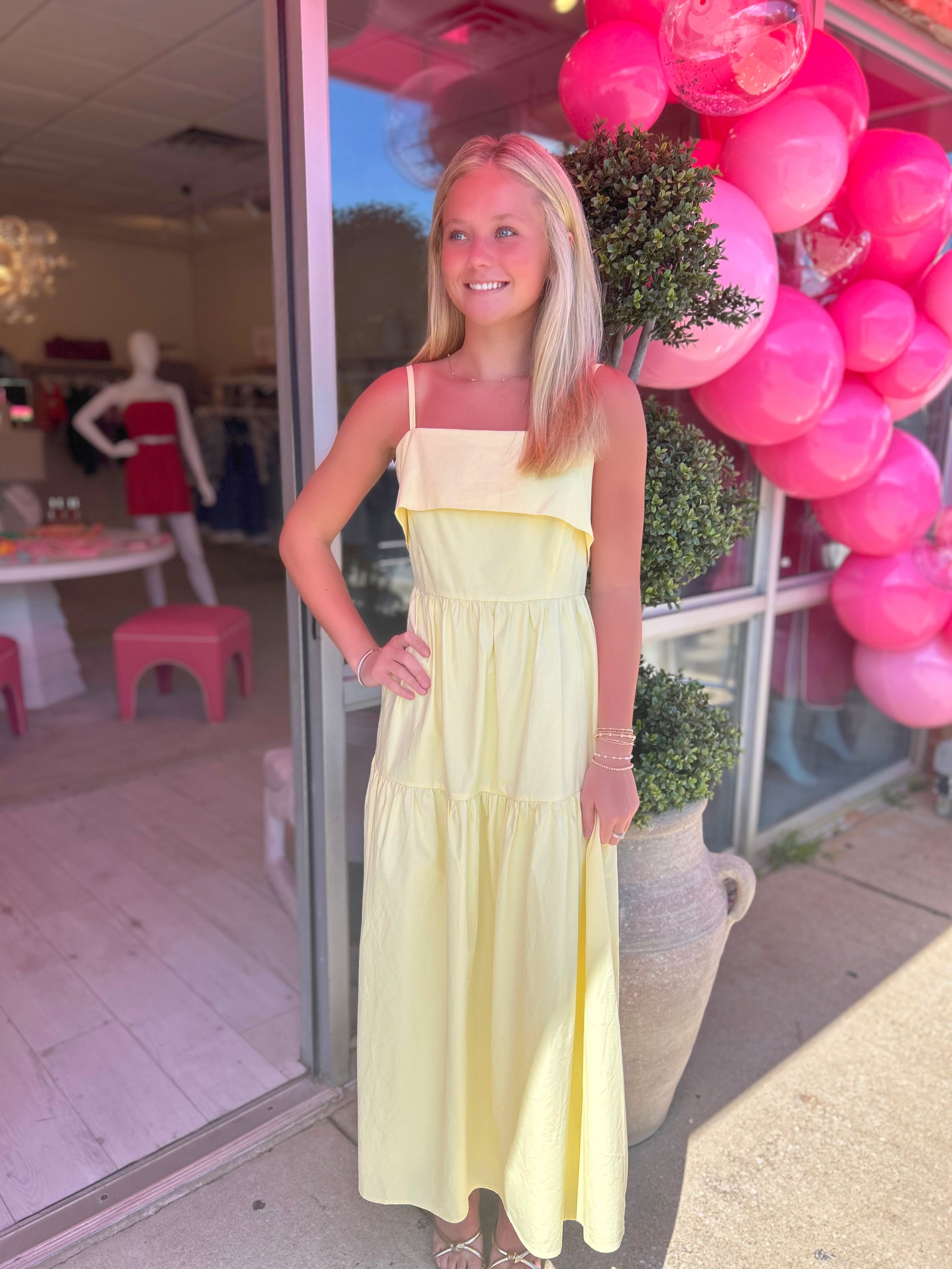 Drue Sleeveless Overlay Midi Dress